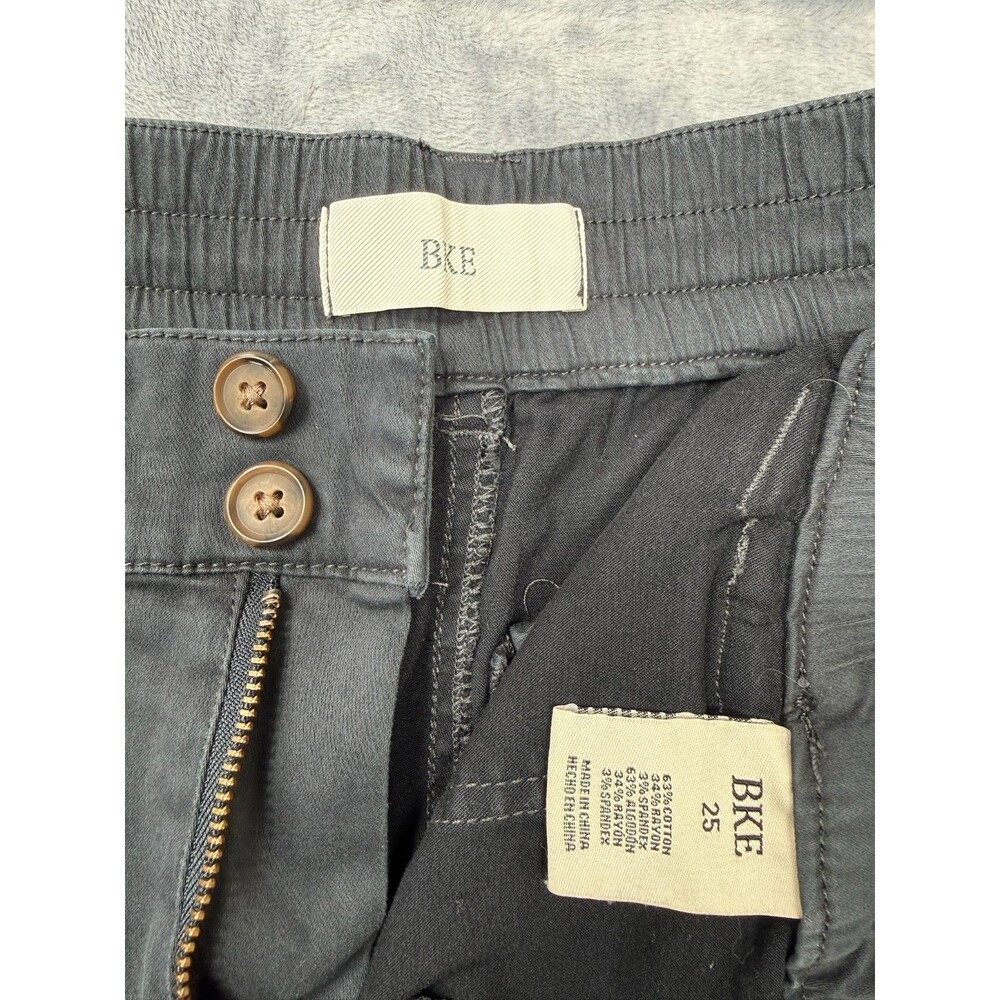 BKE Shorts Womens 25 Dark Blue Chino Casual Pockets Summer 3.5 Inseam Mid Rise - Picture 3 of 6